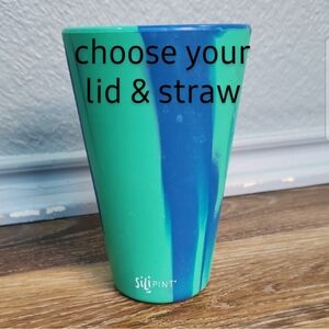 Silipint 16 oz Straw Tumbler Headwaters Blue Teal Green